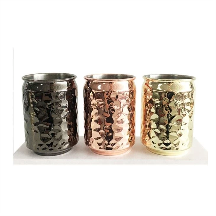 Rock pattern cola can thump aluminum cup show